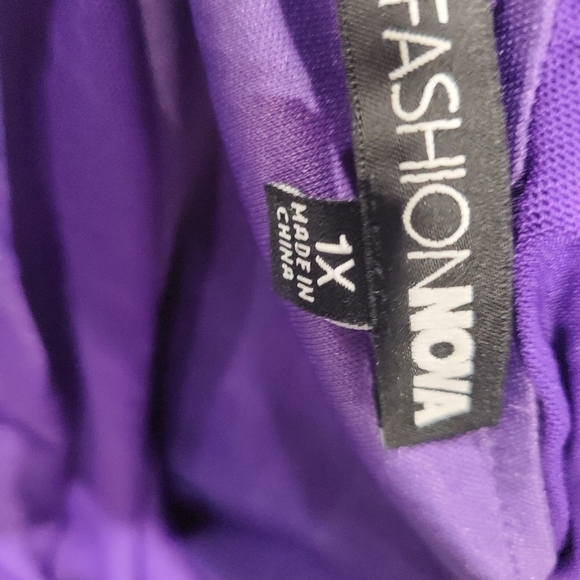 PURPLE Asymmetrical Midi One Should Dress 1x - Picture 3 of 3